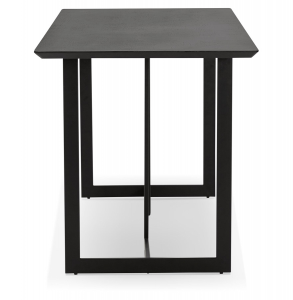 Birou premium negru Maral 150x70 cm MDF textura lemn, picioare negre metal, OT00680BL - Kokoon [2]