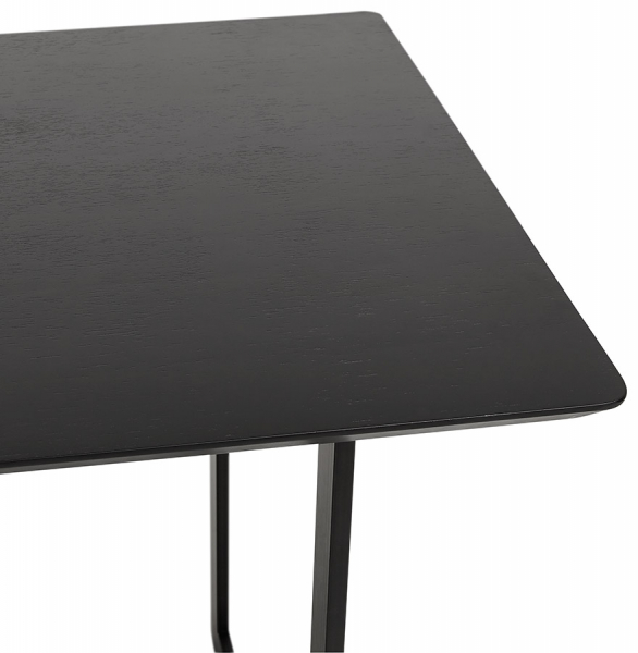 Birou premium negru Maral 150x70 cm MDF textura lemn, picioare negre metal, OT00680BL - Kokoon [3]
