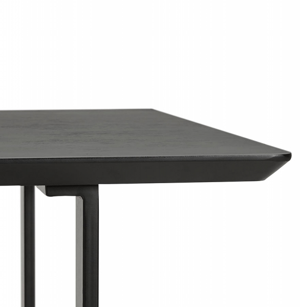 Birou premium negru Maral 150x70 cm MDF textura lemn, picioare negre metal, OT00680BL - Kokoon [5]