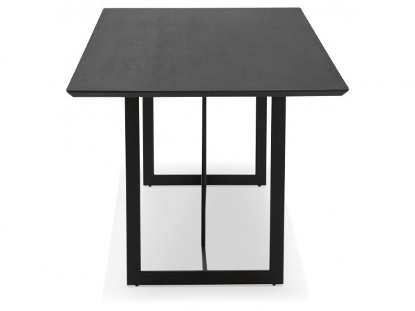 Birou premium negru Maral 180x90 cm MDF textura lemn, picioare negre metal, OT00720BL - Kokoon [3]