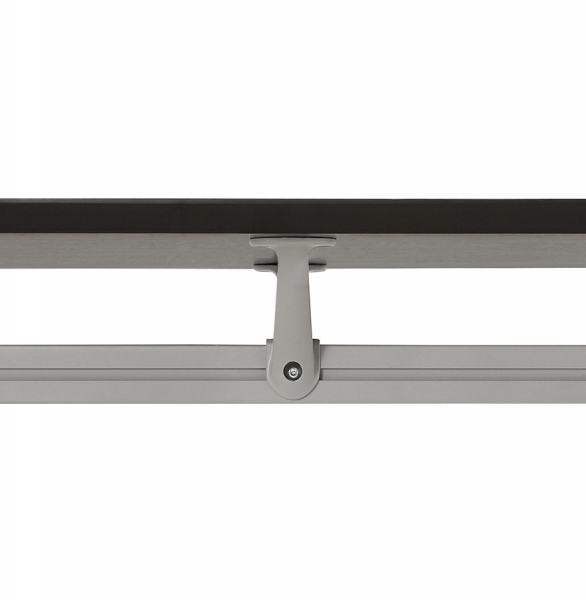 Birou managerial negru Milo 180x90 cm MDF textura lemn, picioare otel crom, design modern, OT00420BL - Kokoon [8]