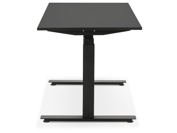 Birou negru electric Valko cu inaltime reglabila, 160x80 cm, picioare negre, OT01140BLBL - Kokoon [4]