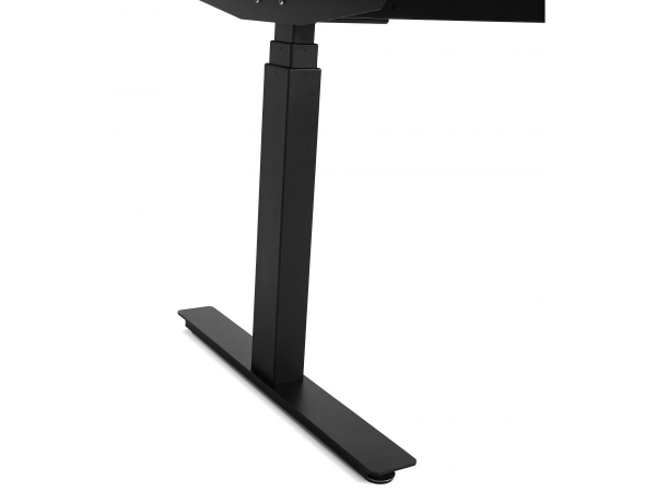 Birou negru electric Valko cu inaltime reglabila, 160x80 cm, picioare negre, OT01140BLBL - Kokoon [7]