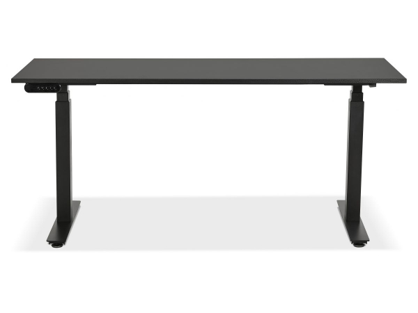 Birou negru electric Valko cu inaltime reglabila, 160x80 cm, picioare negre, OT01140BLBL - Kokoon [2]