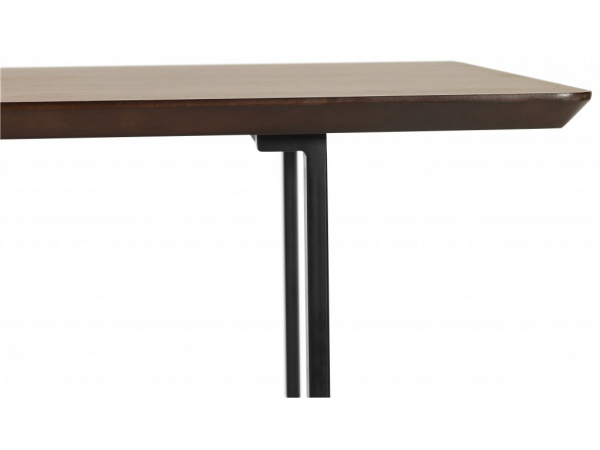 Birou premium MDF nuc Maral 180x90 cm, picioare negre metal, stil modern, OT00740WA - Kokoon [4]