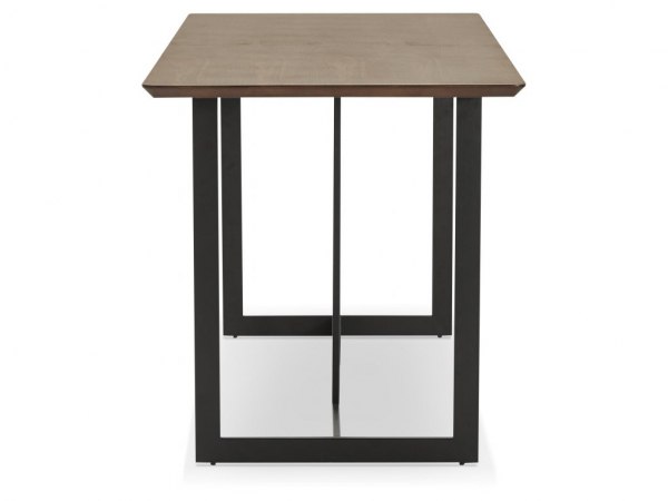 Birou premium MDF nuc Maral 180x90 cm, picioare negre metal, stil modern, OT00740WA - Kokoon [2]