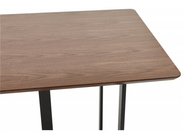 Birou premium MDF nuc Maral 180x90 cm, picioare negre metal, stil modern, OT00740WA - Kokoon [3]