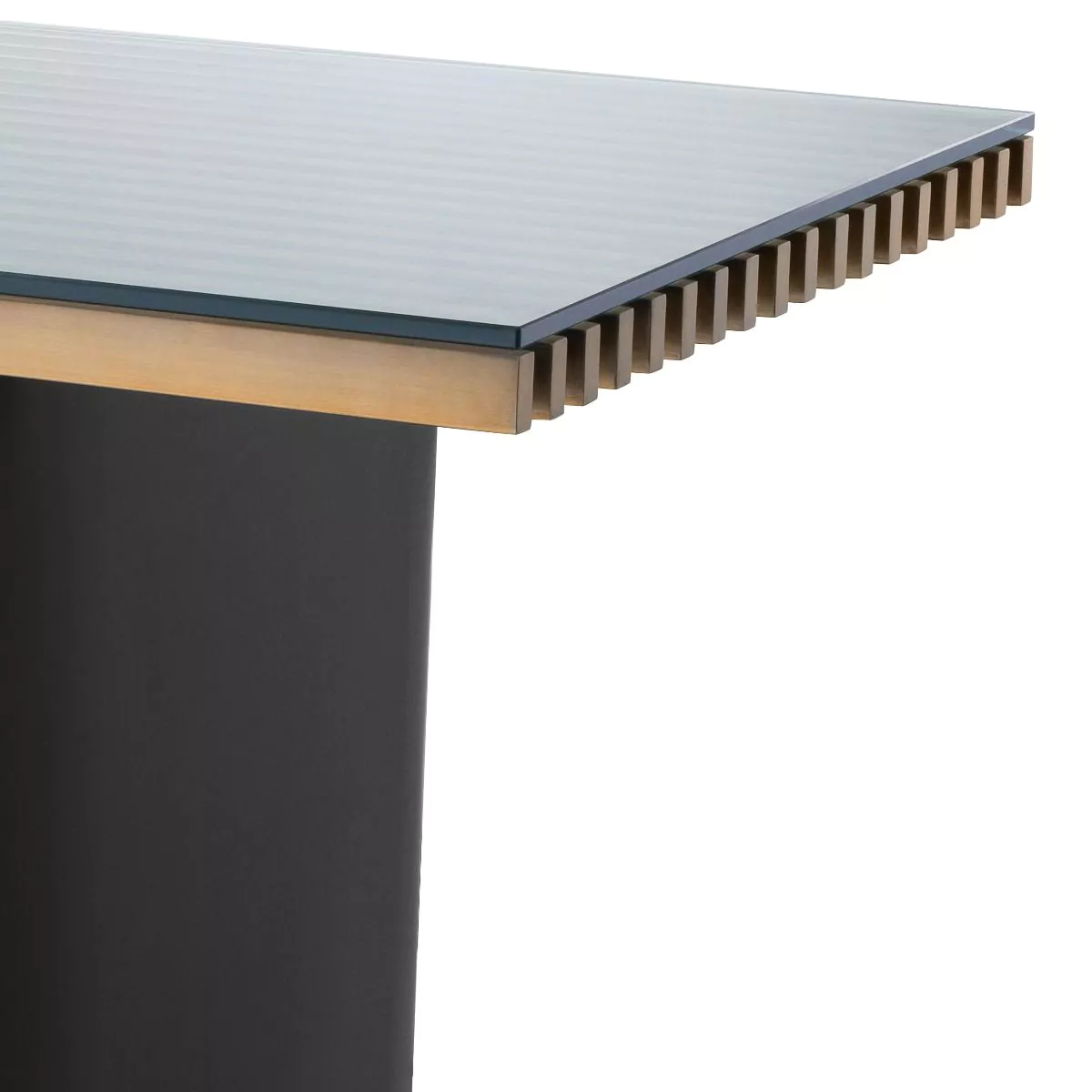 Birou Vauclair negru 180x79 cm, cu sticla, metal si otel inoxidabil| Eichholtz - 113331 [2]