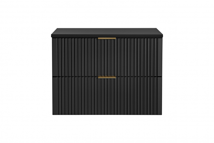 Blat baie pentru masca cu lavoar aplicat, diferite dimensiuni, MDF negru, gama Adel Black COMAD [4]