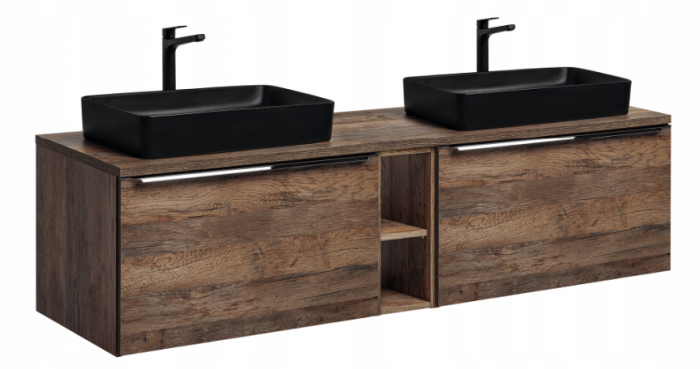 Blat baie diferite dimensiuni finisaj PAL stejar vintage, gama Santa Fe Oak, pentru mastile de baie cu lavoar aplicat COMAD [2]