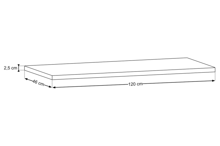 Blat Dorothy Ristretto 120 cm, MDF, Ristretto Stejar - COMAD [4]