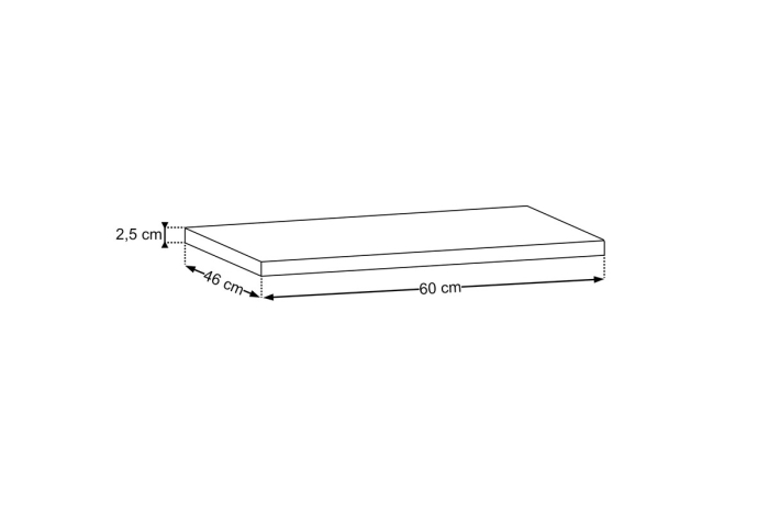 Blat Dorothy Ristretto 60 cm, MDF, Ristretto Stejar - COMAD [4]
