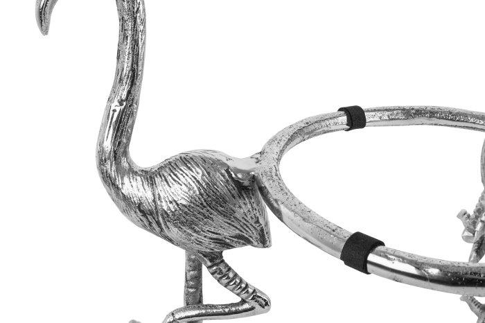 Bol Flamingo 36x36x33 cm, Aluminiu Argintiu Nichelat - Kare Design [9]