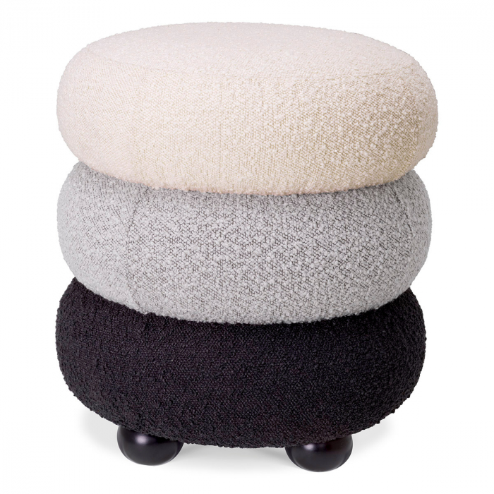   Taburet Tulum bouclé crem gri negru 116555 EICHHOLTZ [1]