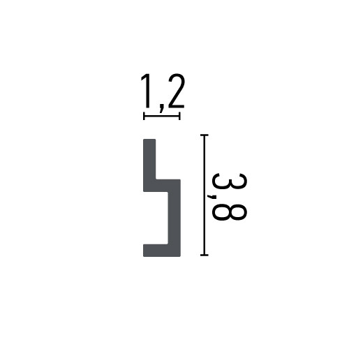 Brau decorativ din polimer rigid HCR503 - 3.8x1.2x200 cm [2]