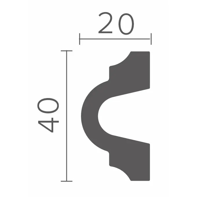 Brau decorativ din polimer rigid HCR518 - 4x2x200 cm [7]