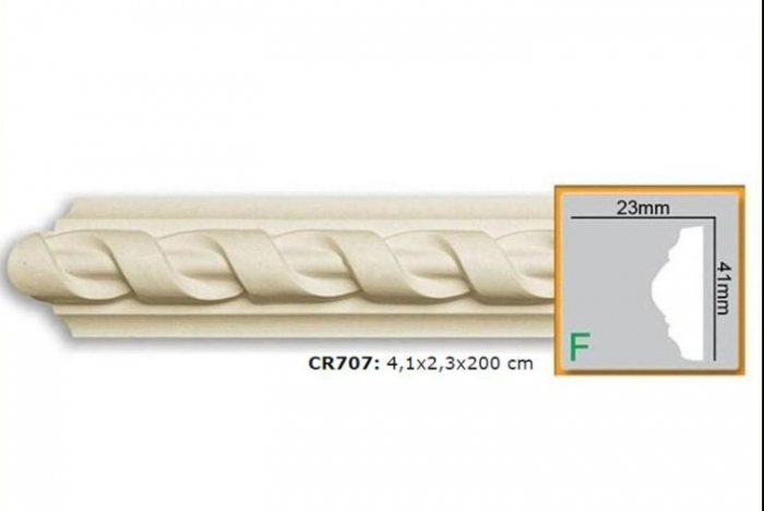 Brau decorativ din poliuretan CR707 - 4.1x2.3x200 cm [3]