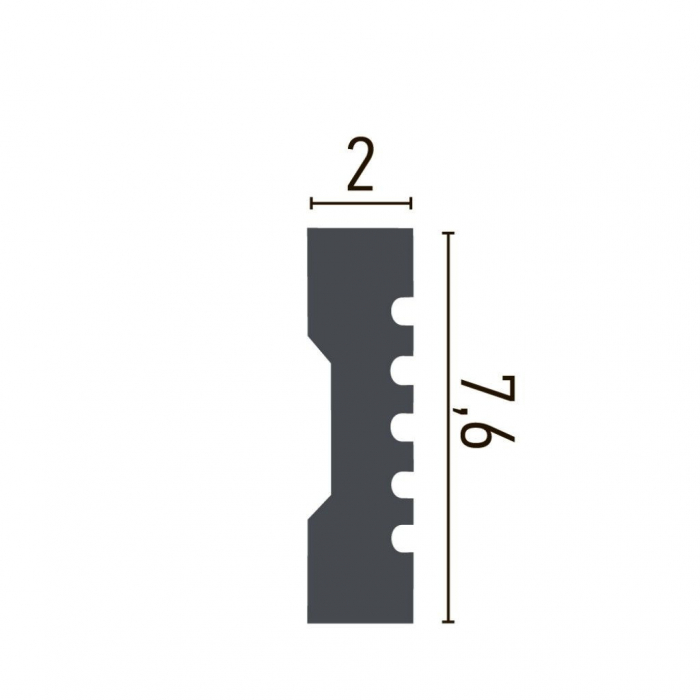 Brau decorativ din poliuretan CR779 - 7.6x2x200 cm [2]