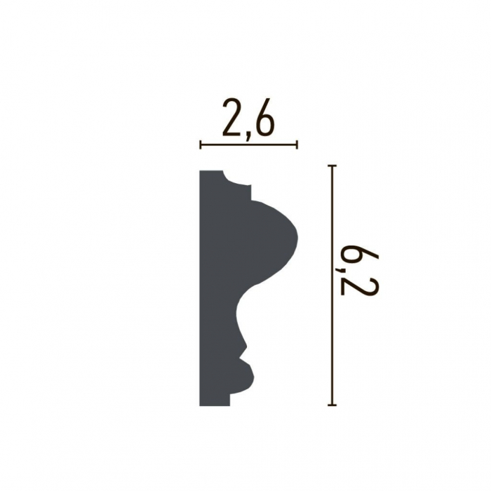 Brau decorativ din poliuretan CR889 - 6.2x2.6x200 cm [2]