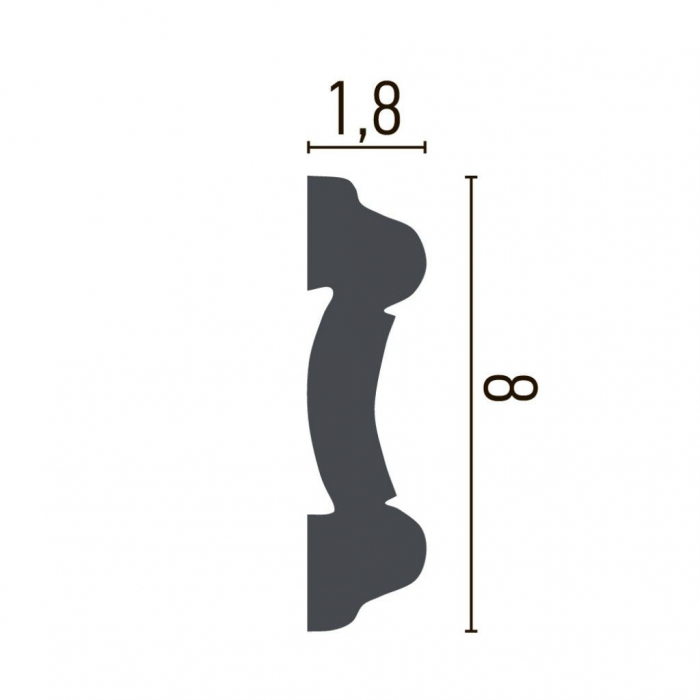 Brau decorativ din poliuretan CR953 - 8.1x1.8x200 cm [2]