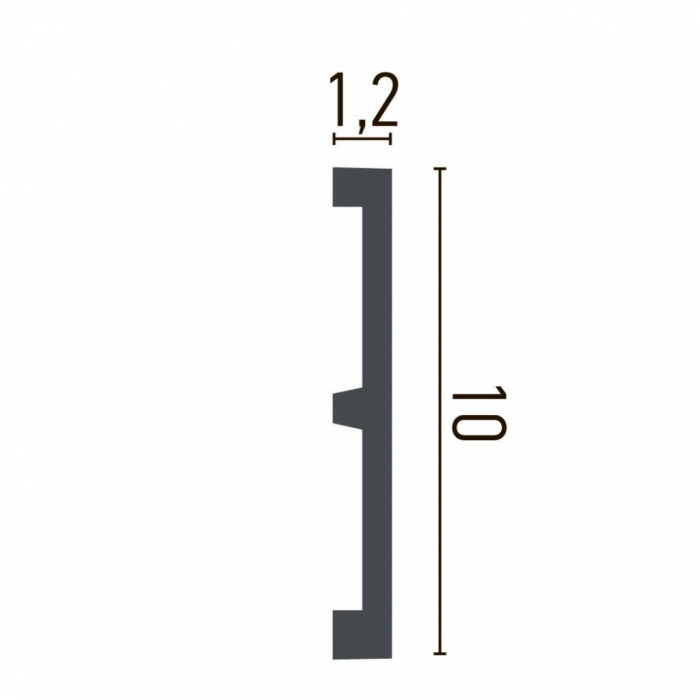 Brau decorativ din poliuretan CR956 - 10x1.2x200 cm [2]