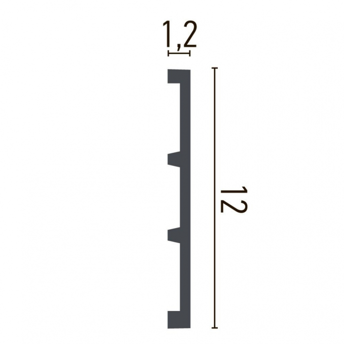 Brau decorativ din poliuretan CR957 - 12x1.2x200 cm [2]