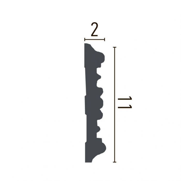 Brau decorativ din poliuretan Flexibil CR732F - 11x2x200 cm [2]