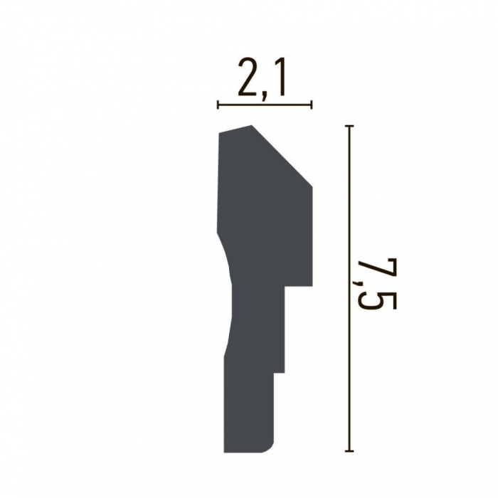 Brau decorativ din poliuretan Flexibil CR739F - 7.5x2.1x200 cm [2]