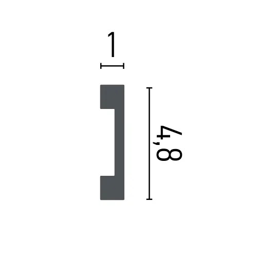 Brau decorativ din poliuretan flexibil HCR504F - 4.8x1x244 cm [4]