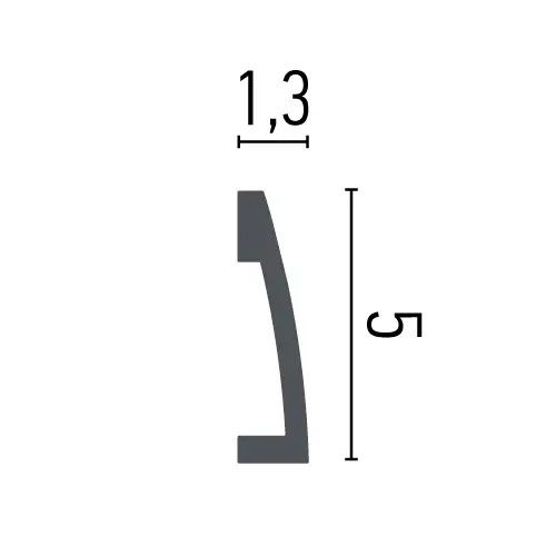 Brau decorativ din poliuretan flexibil HCR505F - 5x1.3x244 cm [3]