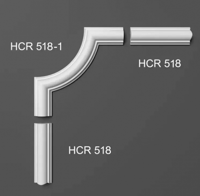Brau decorativ din poliuretan Flexibil HCR518F - 4x2x200 cm [6]
