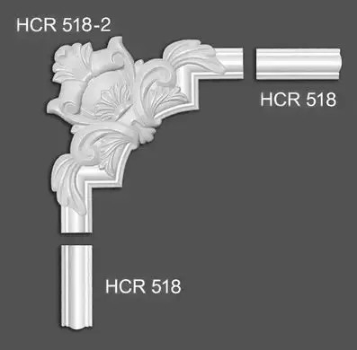 Brau decorativ din poliuretan Flexibil HCR518F - 4x2x200 cm [3]