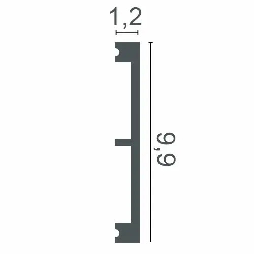 Brau decorativ din poliuretan Flexibil HCR520F - 9.9x1.2x200 cm [2]