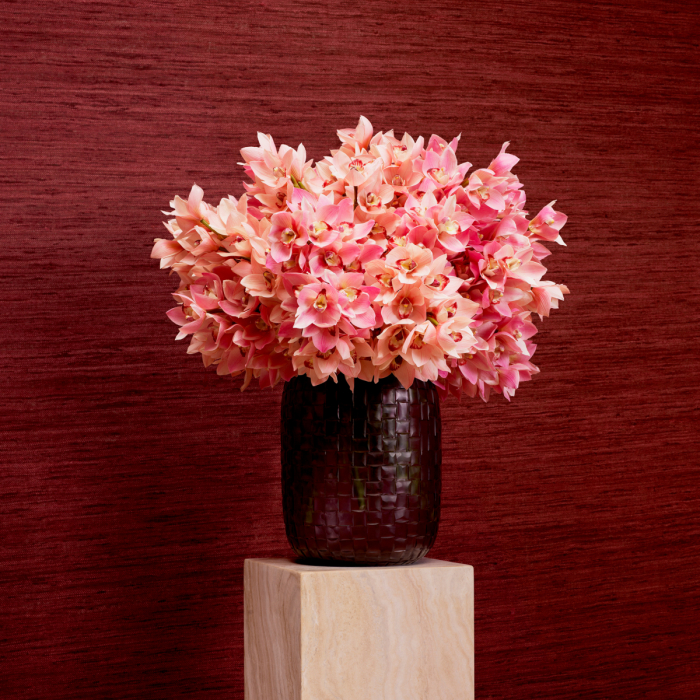   Buchet de orhidee Cymbidium în nuanțe de roz și piersică, atingere reală, 36 buc./2 varietăți 119282 EICHHOLTZ [2]