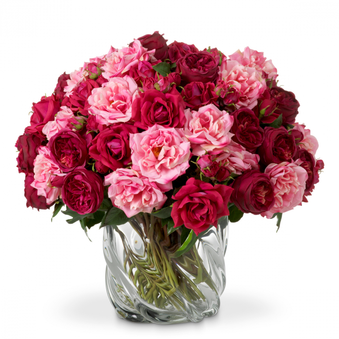   Buchet de trandafiri multicolori cu atingere reală 72 buc/3 varietăți 119283 EICHHOLTZ [1]