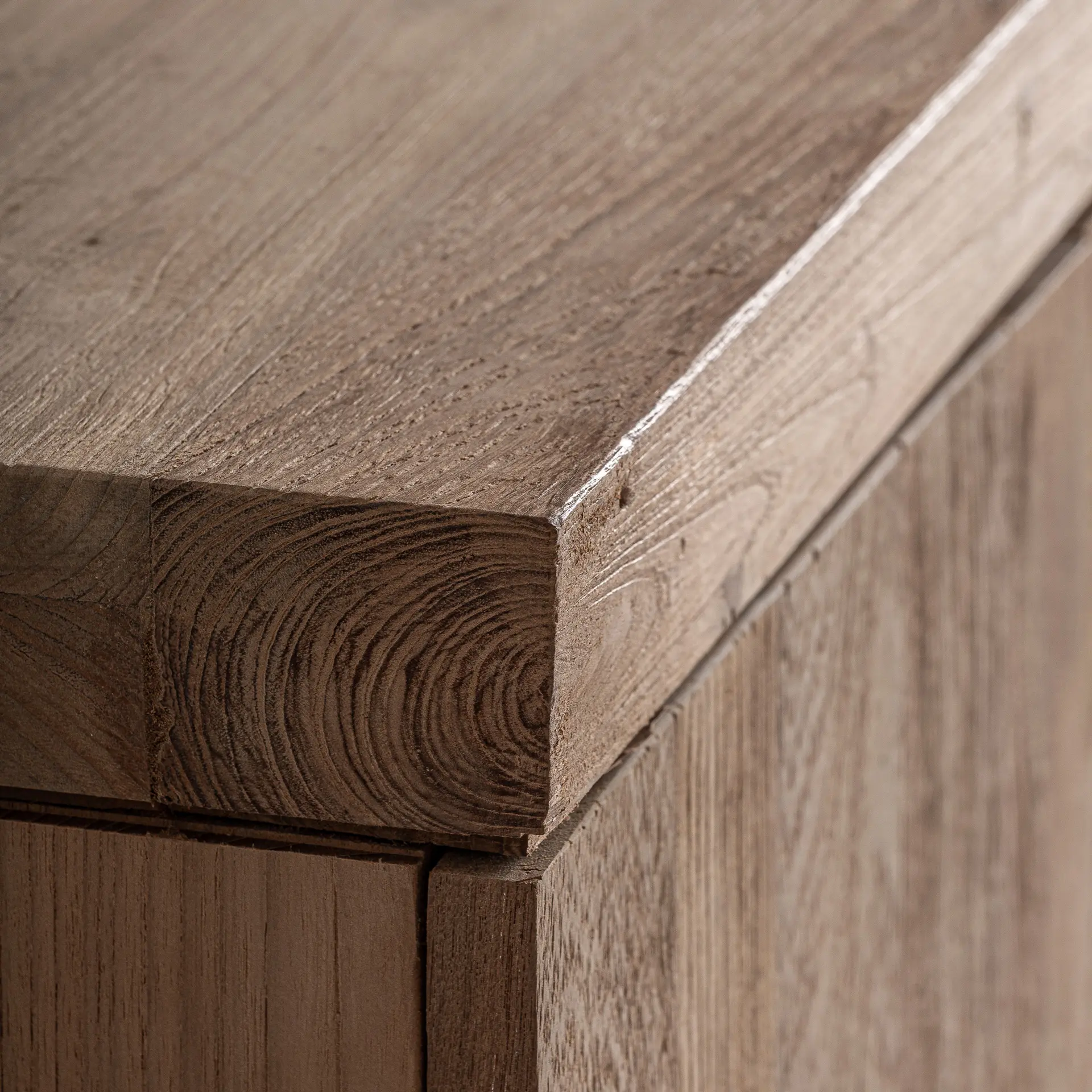 Bufet Sukt 220x45x60 cm, Lemn de Teak Reciclat Maro - VicalHome VicalHome 38542 [4]