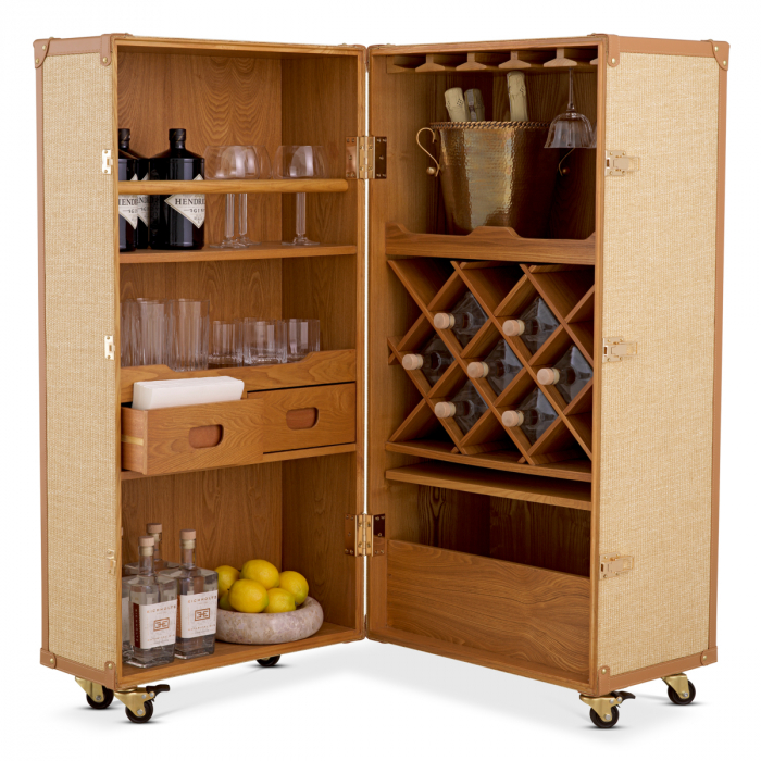   Cabinet de bar Martini Bianco aspect rattan 117965 EICHHOLTZ [1]