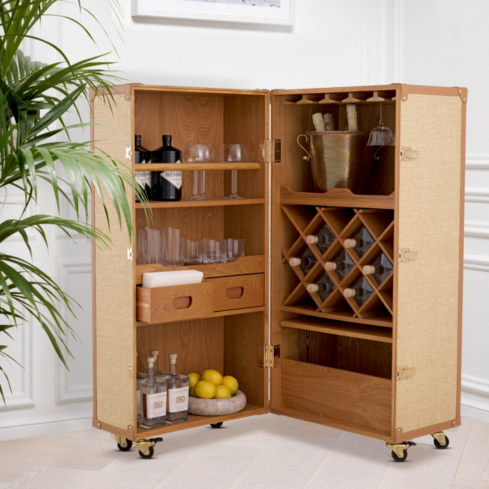   Cabinet de bar Martini Bianco aspect rattan 117965 EICHHOLTZ [2]