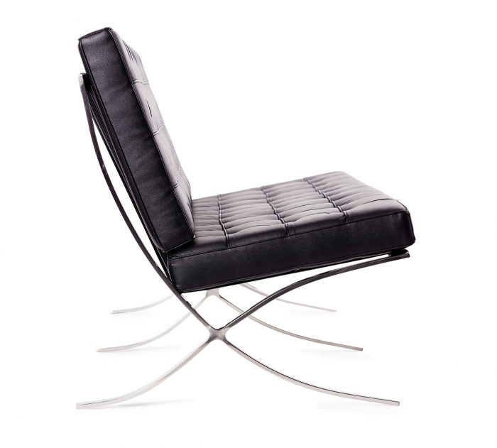 Canapea 2 locuri BARCELON PRESTIGE PLUS - piele naturala italiana/ otel, T03-2.BLACK.PP - King [3]