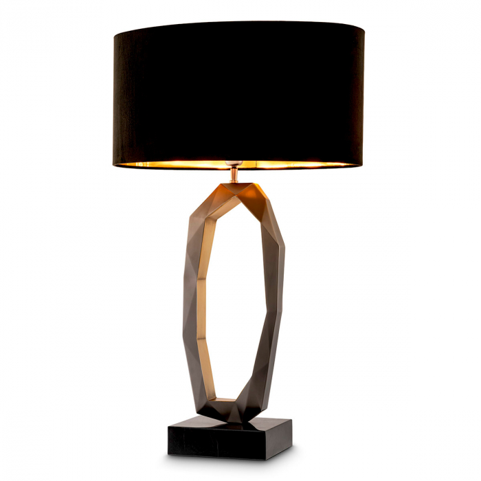   Lampă de masă Santos cu finisaj gunmetal inclusiv abajur 117045 EICHHOLTZ [1]