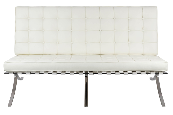 Canapea Barcelon Prestige Plus 150x75x85 cm, Oțel Alb - King Home [3]