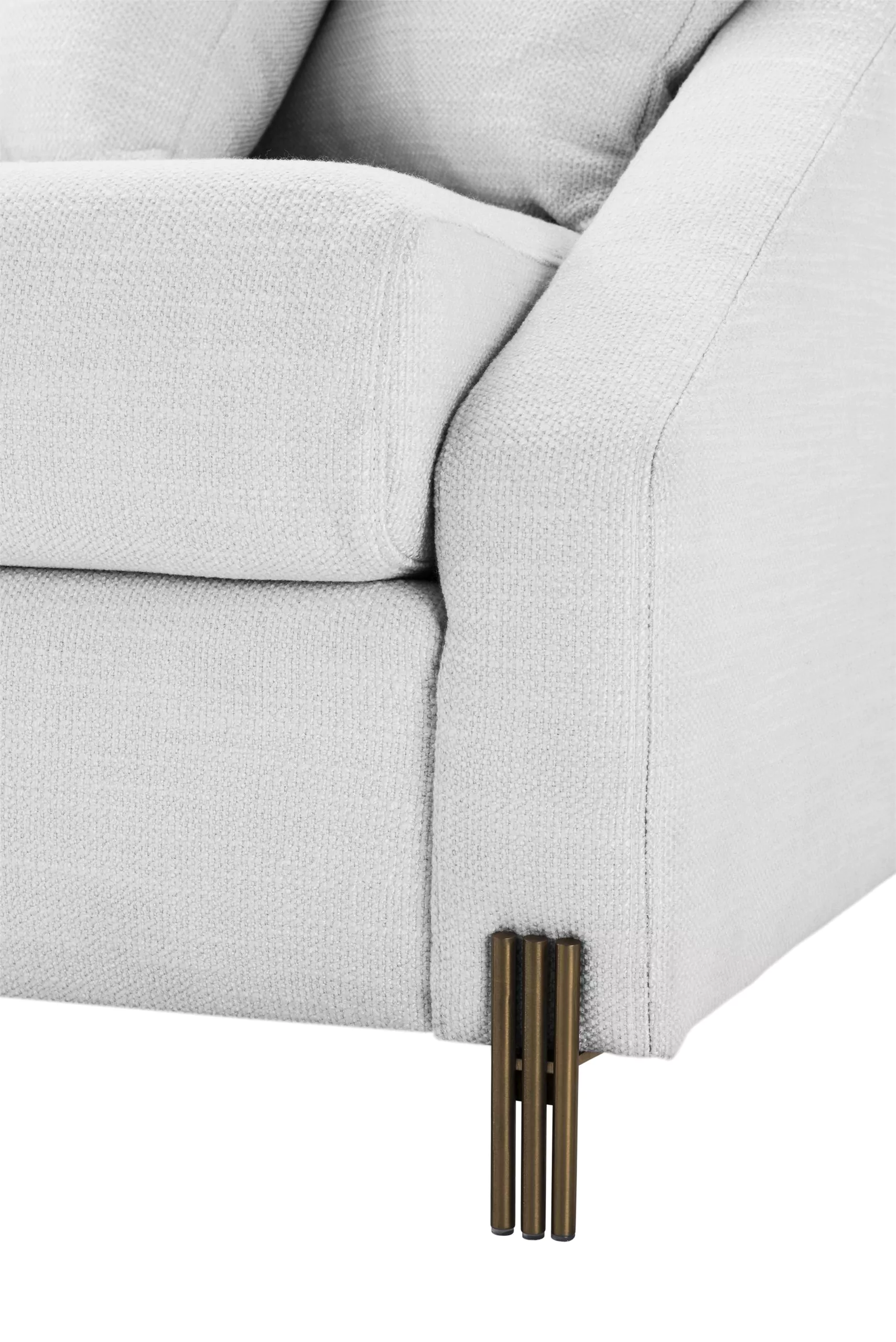Canapea Candice, Alb/Gri 223x94xh73 cm, picioare aurii, cu lemn de pin si arcuri metalice | Eichholtz - 113400 [12]