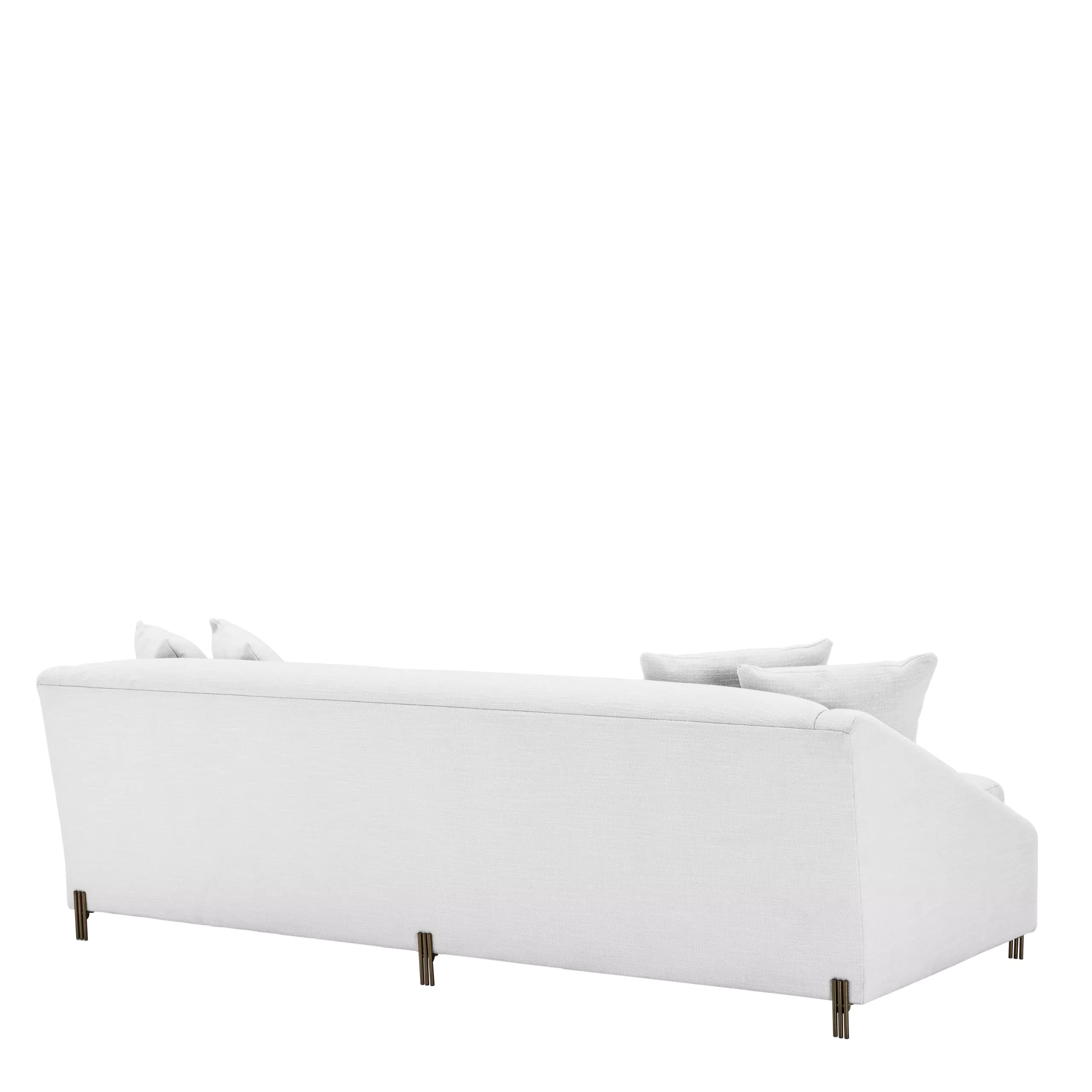 Canapea Candice, Alb/Gri 223x94xh73 cm, picioare aurii, cu lemn de pin si arcuri metalice | Eichholtz - 113400 [10]