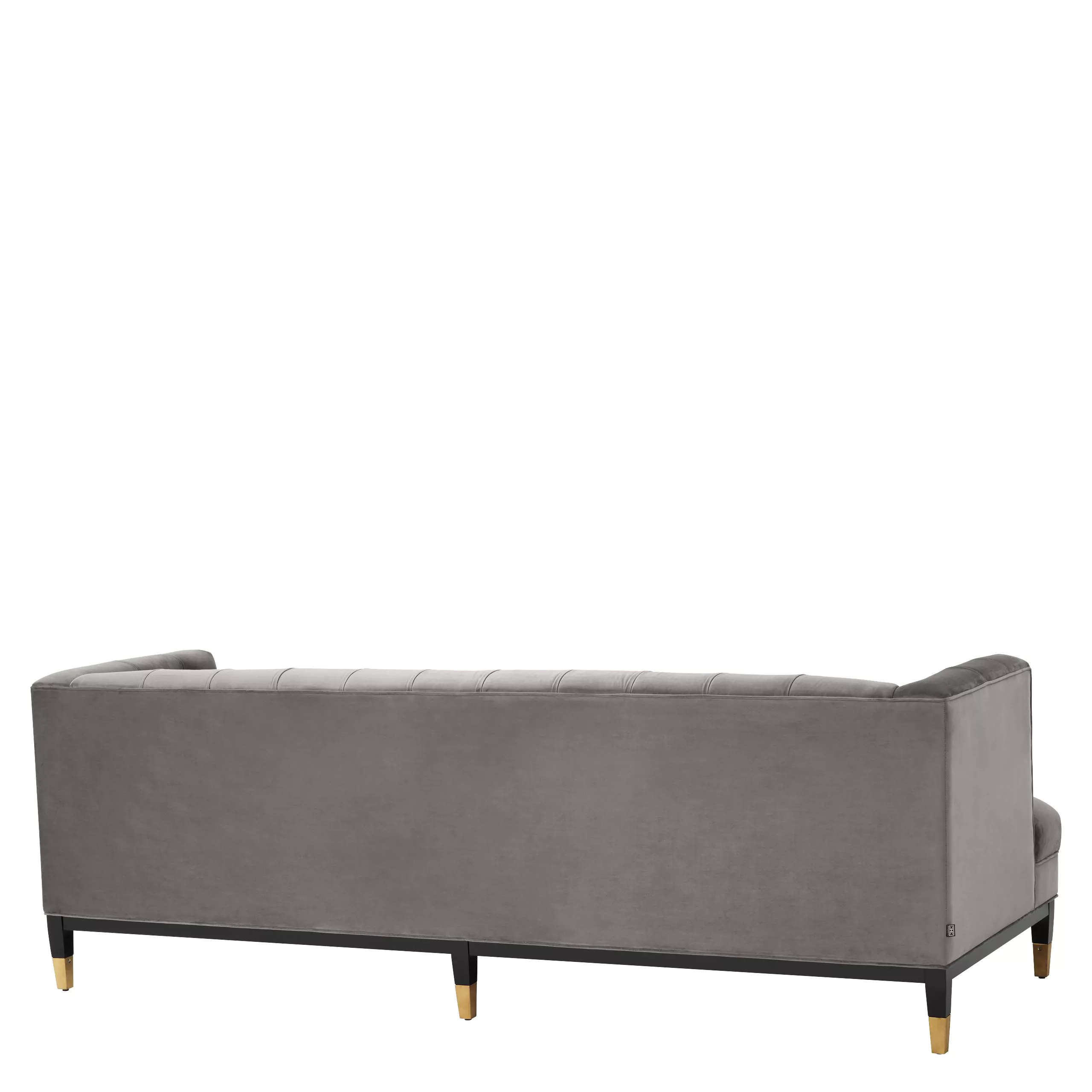 Canapea Castelle, Albastru/ Gri/ Verde 230x85xh79 cm, picioare negre/aurii, cu lemn de pin si arcuri metalice | Eichholtz - 113419 [17]