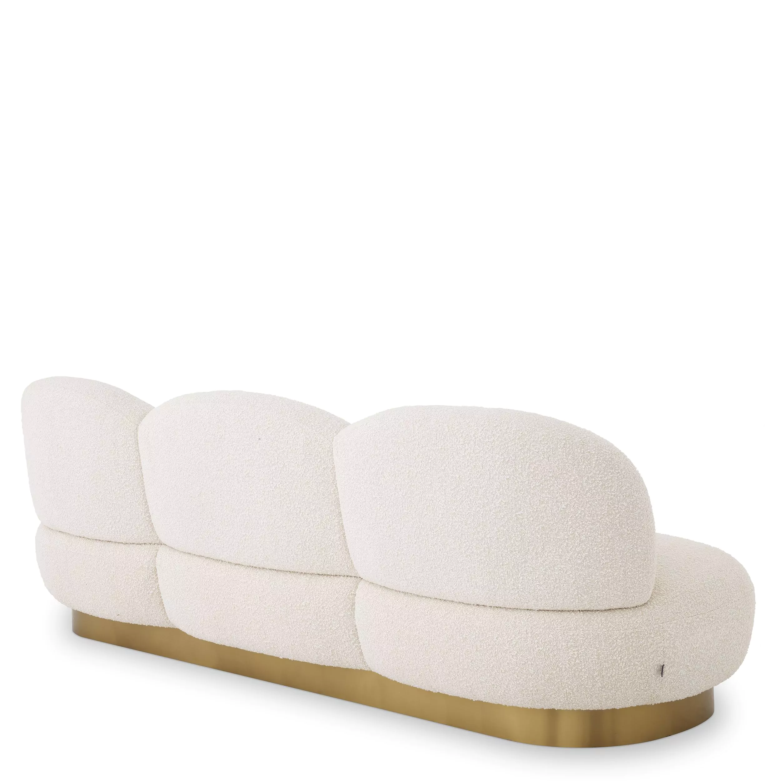 Canapea Clément , Crem Bouclé 230/81 cm, baza aurie, cu lemn de pin si arcuri metalice | Eichholtz - 114721 [3]