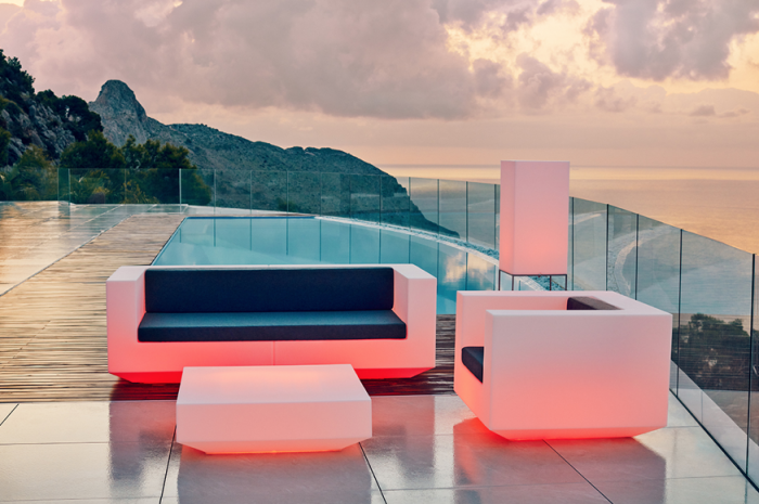 Canapea dreapta exterior cu/fara iluminare LED Vela 220x100x72 cm, diverse finisaje, 54170 - Vondom [9]