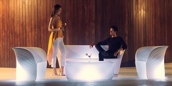Canapea exterior iluminare LED Biophilia, diverse finisaje, 190x66x76 cm, design modern, 59003 - Vondom [8]