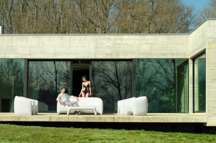 Canapea exterior iluminare LED Blow, 200x79x76 cm, polipropilena, design modern, 55016DY - Vondom [5]