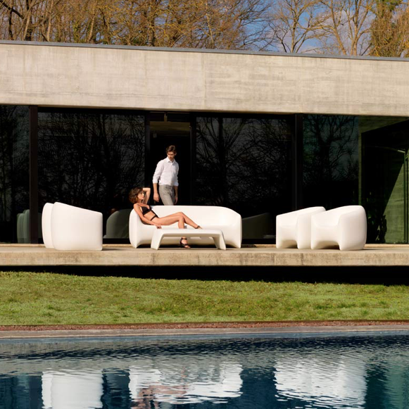 Canapea exterior iluminare LED Blow, 200x79x76 cm, polipropilena, design modern, 55016 - Vondom [8]