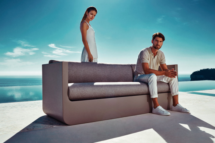 Canapea exterior iluminare LED Ulm 200x82x72 cm, rasina din polietilena, design modern, 54135 - Vondom [9]